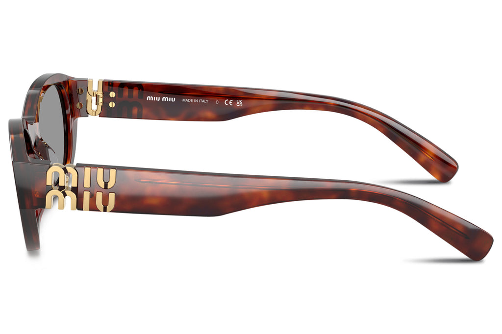 Miu Miu - MU A03SF (Low Bridge Fit) Sunglasses Havana Mahogany with Grey Lenses (21C40O)