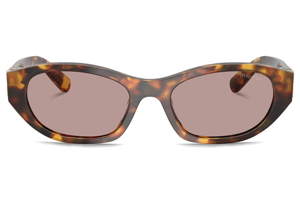 Miu Miu - MU A03S Sunglasses Honey Havana with Light Purple Brown Lenses (14L20I)