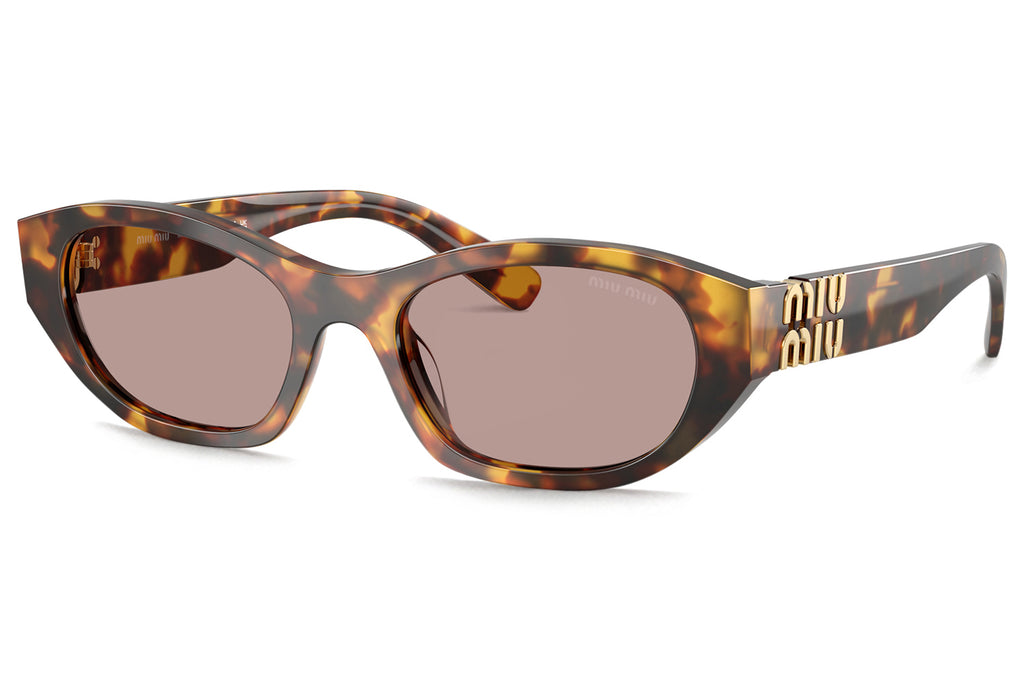 Miu Miu - MU A03S Sunglasses Honey Havana with Light Purple Brown Lenses (14L20I)