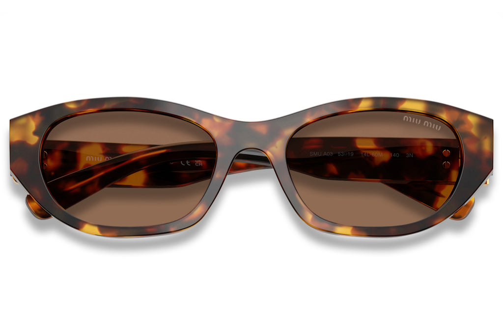 Miu Miu - MU A03S Sunglasses Honey Havana with Dark Brown Lenses (14L60M)