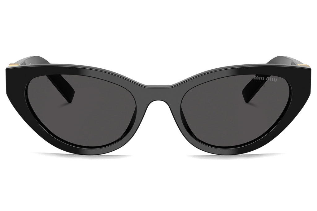 Miu Miu - MU A04SF (Low Bridge Fit) Sunglasses Black with Dark Grey Lenses (16K08Z)
