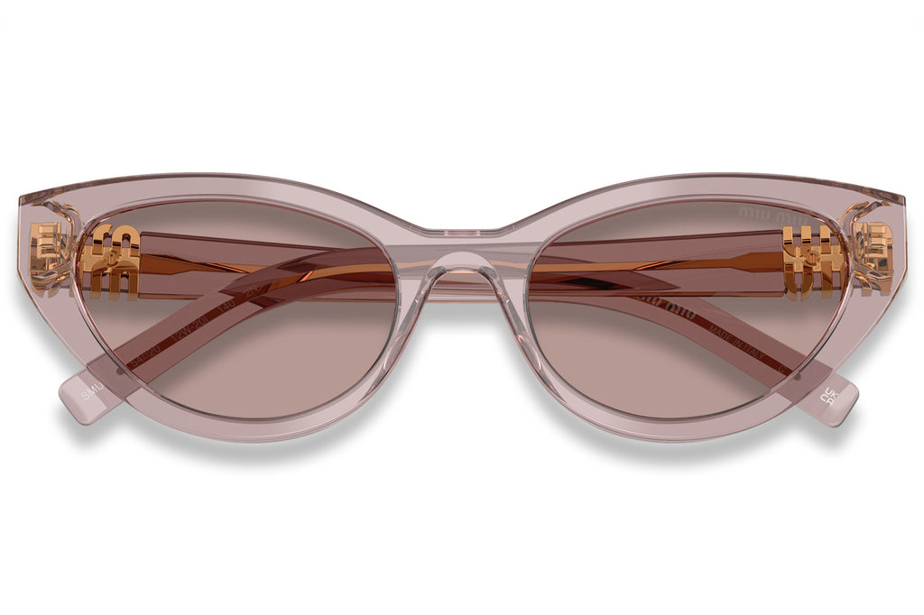 Miu Miu - MU A04S Sunglasses Transparent Mauve with Light Purple Brown Lenses (12W20I)