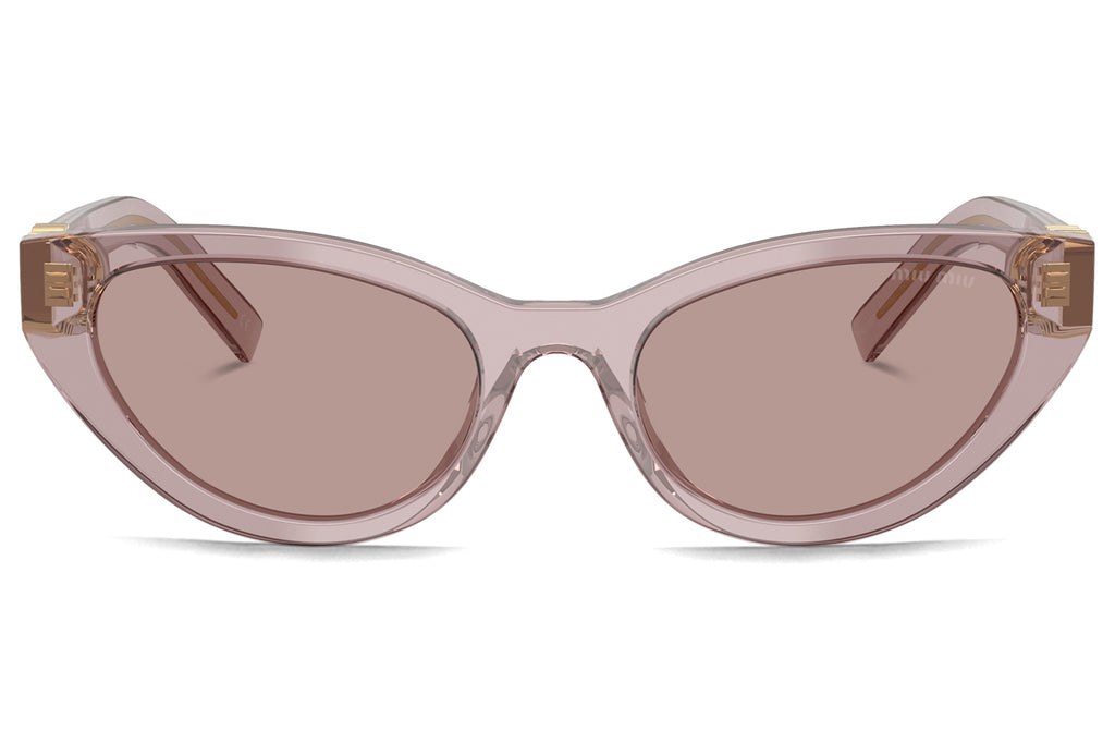 Miu Miu - MU A04S Sunglasses Transparent Mauve with Light Purple Brown Lenses (12W20I)