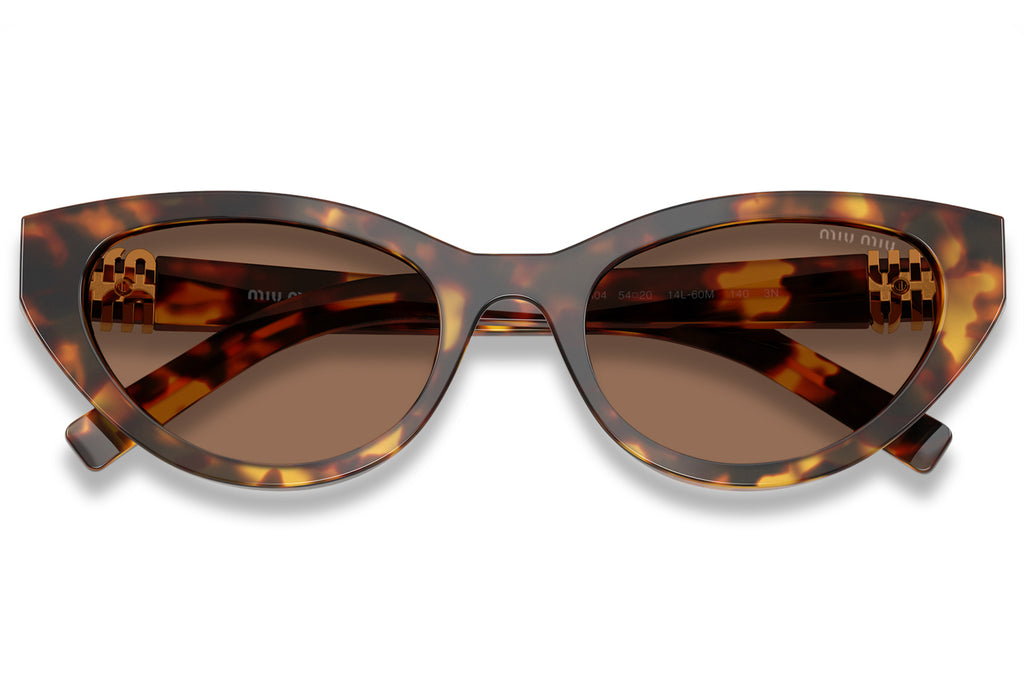 Miu Miu - MU A04S Sunglasses Honey Havana with Dark Brown Lenses (14L60M)