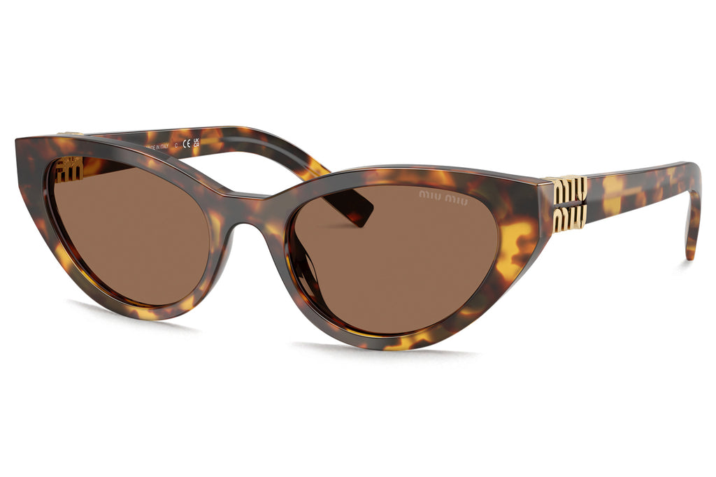 Miu Miu - MU A04S Sunglasses Honey Havana with Dark Brown Lenses (14L60M)