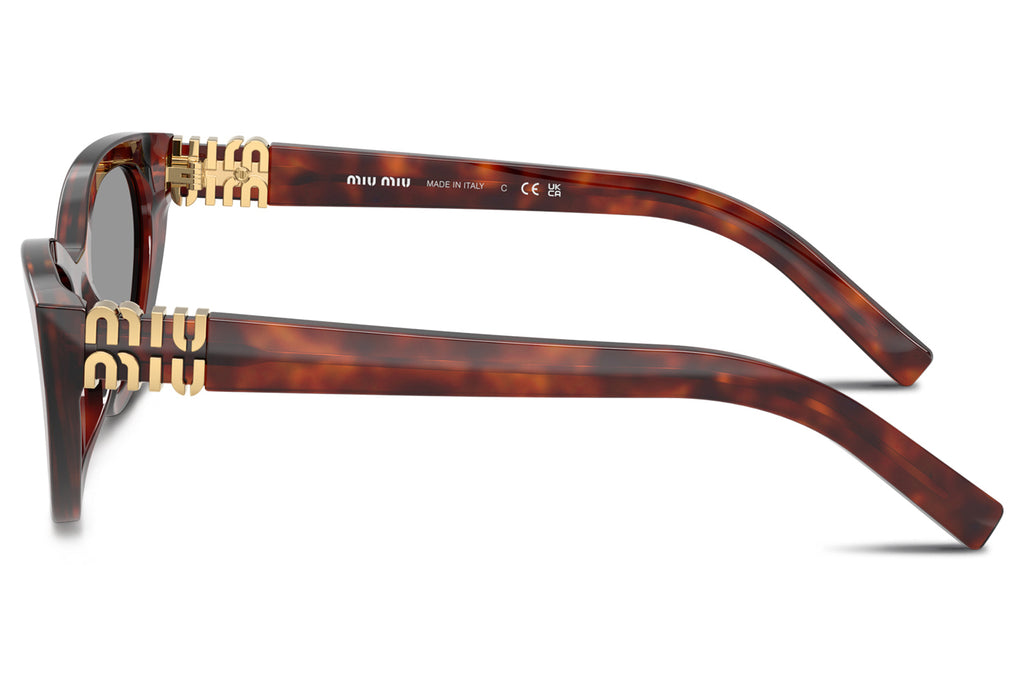 Miu Miu - MU A04S Sunglasses Havana Mahogany with Grey Lenses (21C40O)