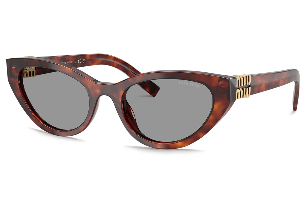 Miu Miu - MU A04S Sunglasses Havana Mahogany with Grey Lenses (21C40O)