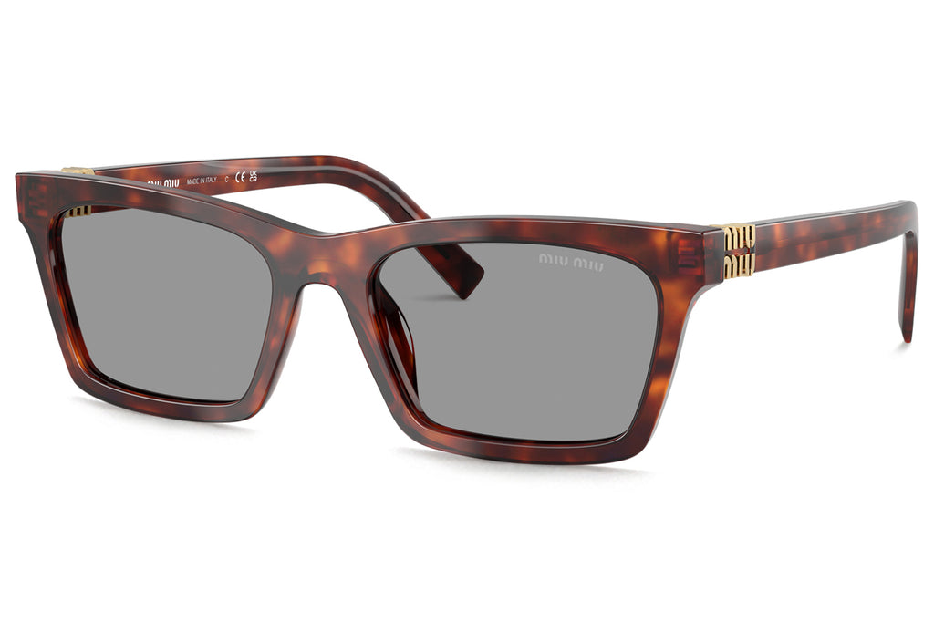 Miu Miu - MU A05SF (Low Bridge Fit) Sunglasses Havana Mahogany with Grey Lenses (21C40O)