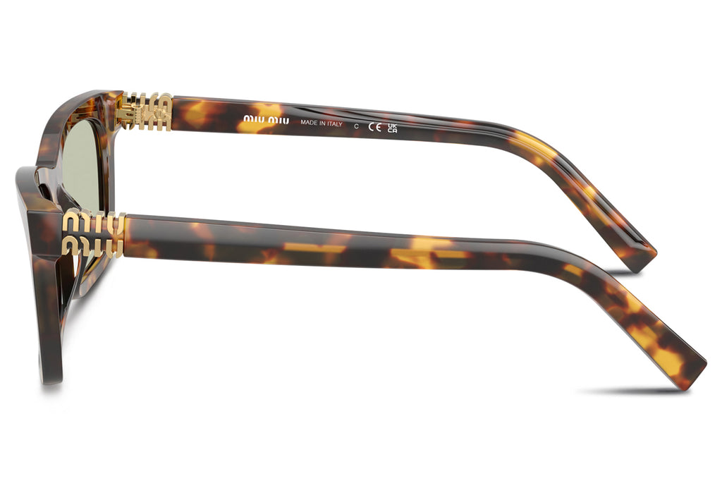 Miu Miu - MU A05S Sunglasses Honey Havana with Light Green Lenses (14L50O)
