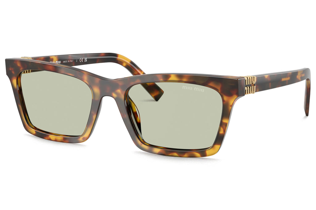Miu Miu - MU A05S Sunglasses Honey Havana with Light Green Lenses (14L50O)