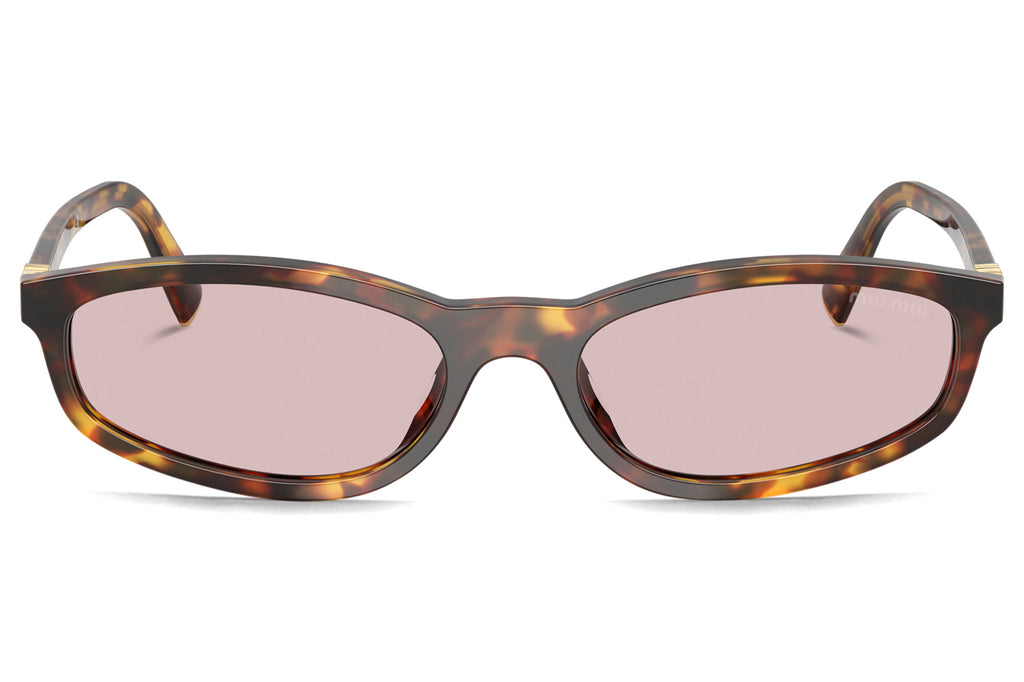 Miu Miu - MU A06SF (Low Bridge Fit) Sunglasses Honey Havana with Pink Lenses (14L4I0)