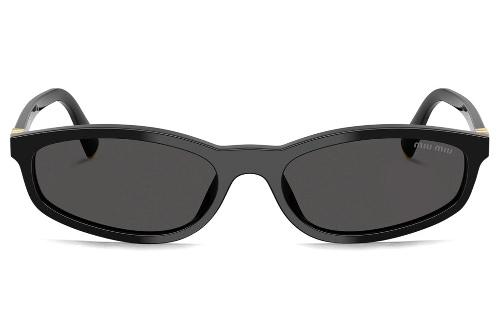 Miu Miu - MU A06SF (Low Bridge Fit) Sunglasses Black with Dark Grey Lenses (16K08Z)