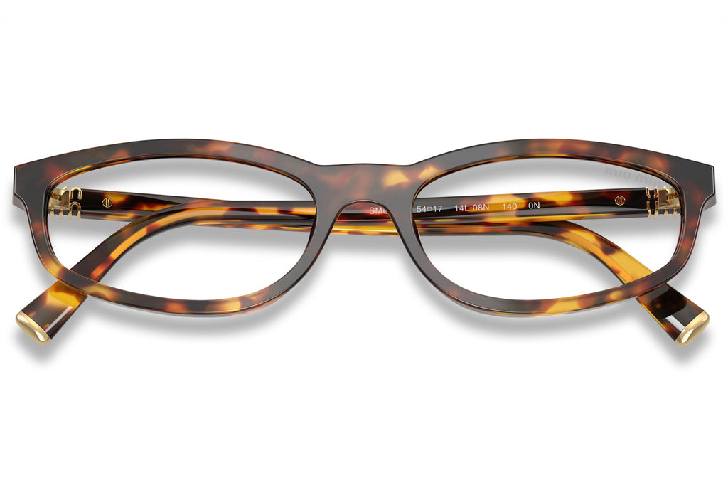 Miu Miu - MU A06S Sunglasses Honey Havana with Clear Blue-Violet Light Filter Lenses (14L08N)