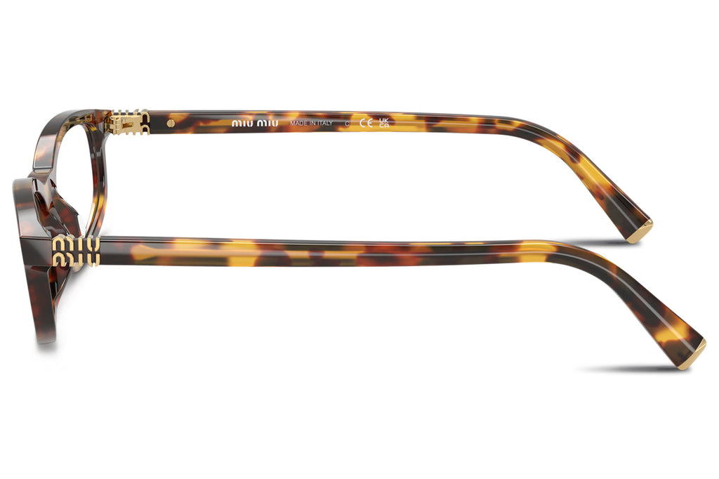 Miu Miu - MU A06S Sunglasses Honey Havana with Clear Blue-Violet Light Filter Lenses (14L08N)