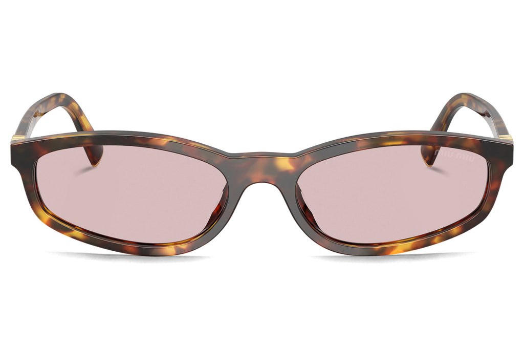 Miu Miu - MU A06S Sunglasses Honey Havana with Pink Lenses (14L4I0)