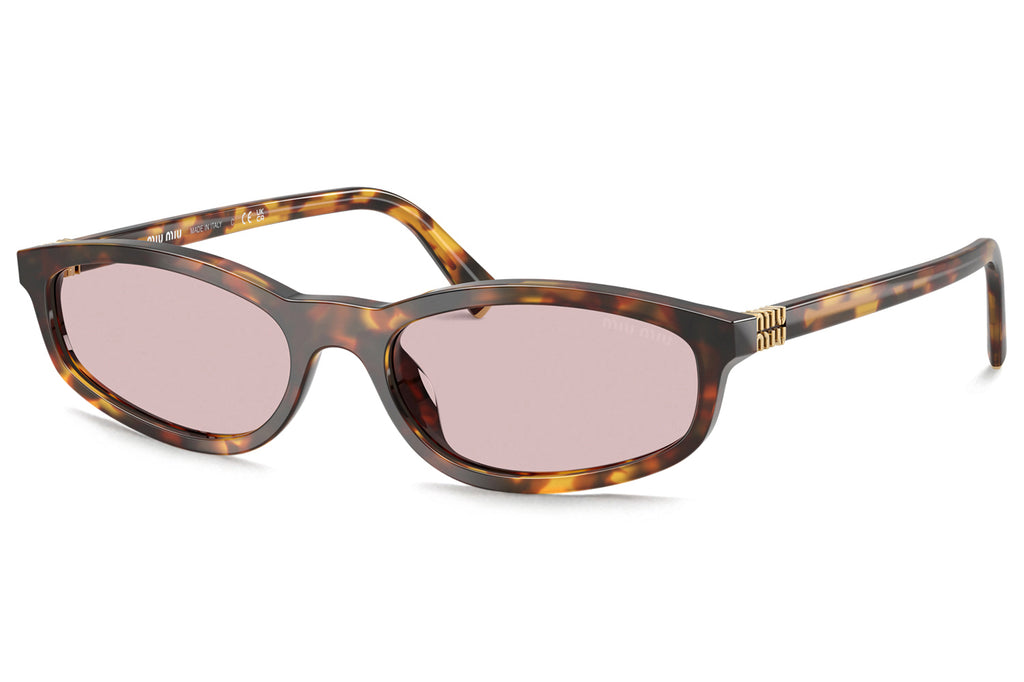 Miu Miu - MU A06S Sunglasses Honey Havana with Pink Lenses (14L4I0)
