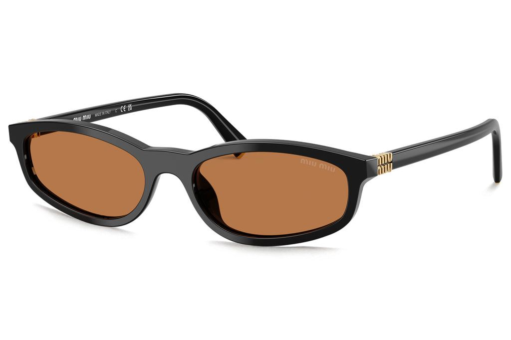 Miu Miu - MU A06S Sunglasses Black with Brown Lenses (16K10I)