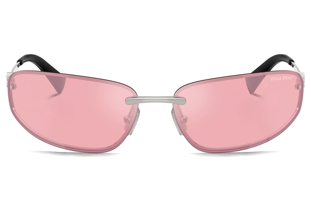 Miu Miu - MU A50S Sunglasses Silver with Pink Mirror Lenses (1BC70J)