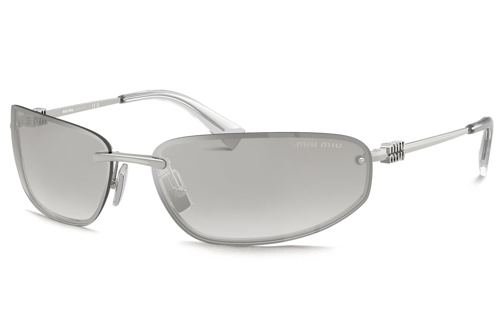 Miu Miu - MU A50S Sunglasses Silver with Clear Silver Gradient Lenses (1BC8H1)