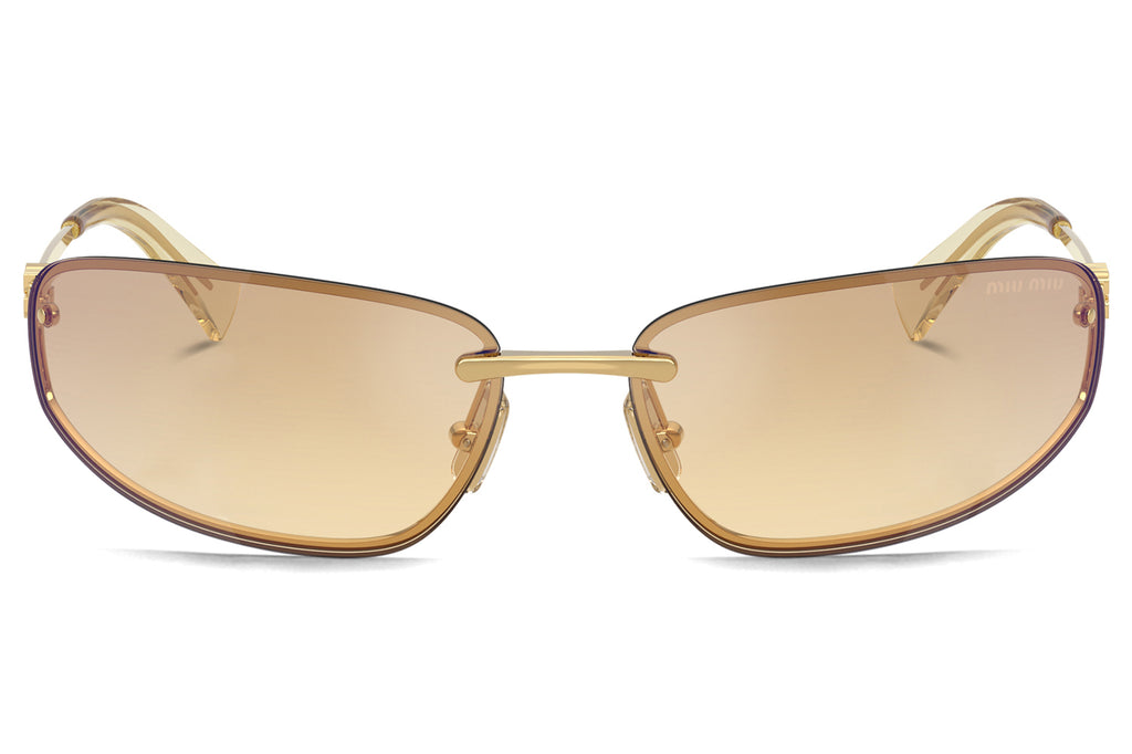 Miu Miu - MU A50S Sunglasses Gold with Yellow Gradient Silver Lenses (5AK7R1)