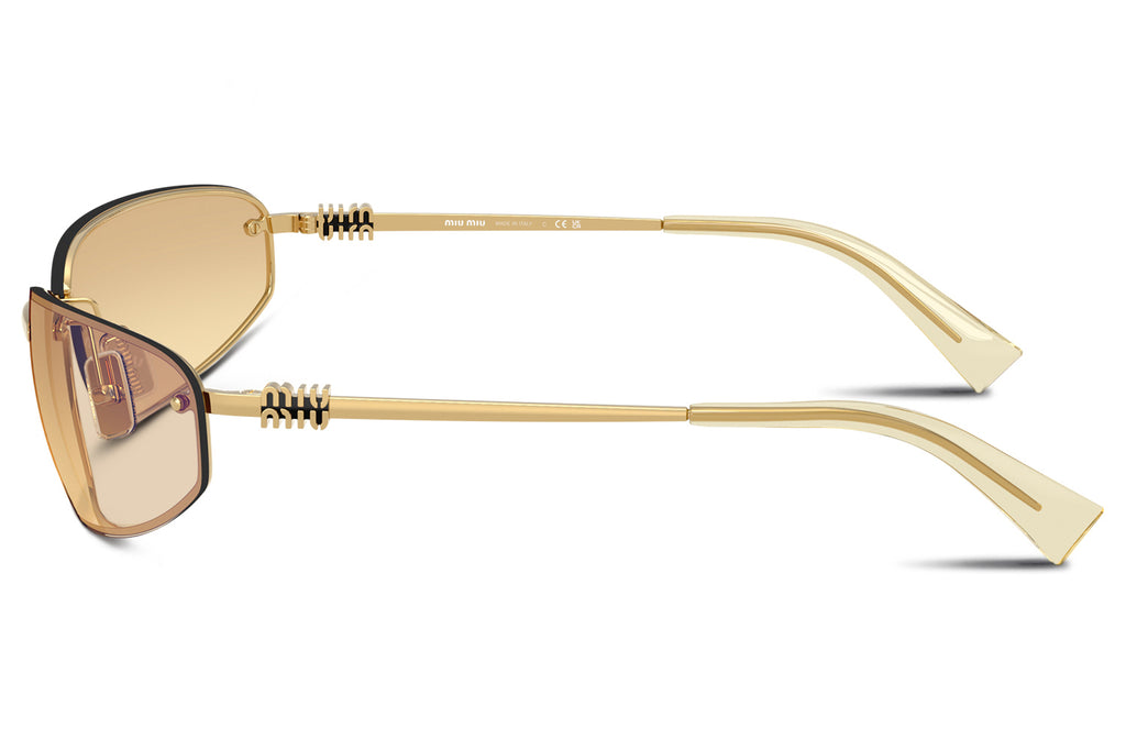 Miu Miu - MU A50S Sunglasses Gold with Yellow Gradient Silver Lenses (5AK7R1)