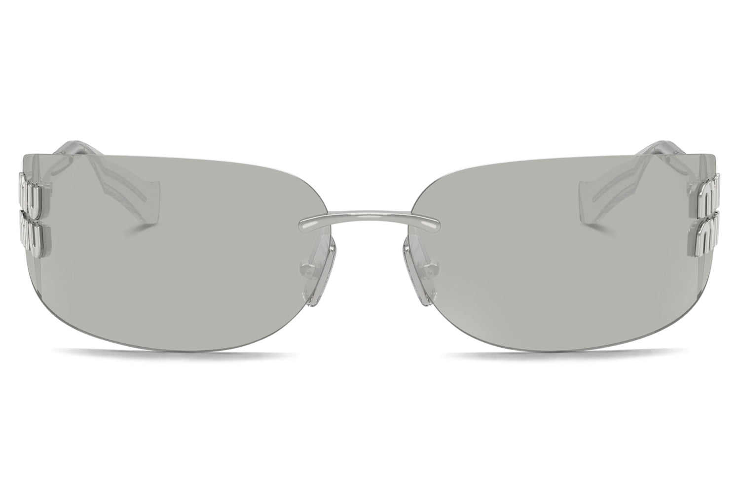 Report NEW Miu Miu MU A51S Mask Sunglasses in Silver Mirror 0MU_A51S__5AK5S0__P21__shad__f  main image 2