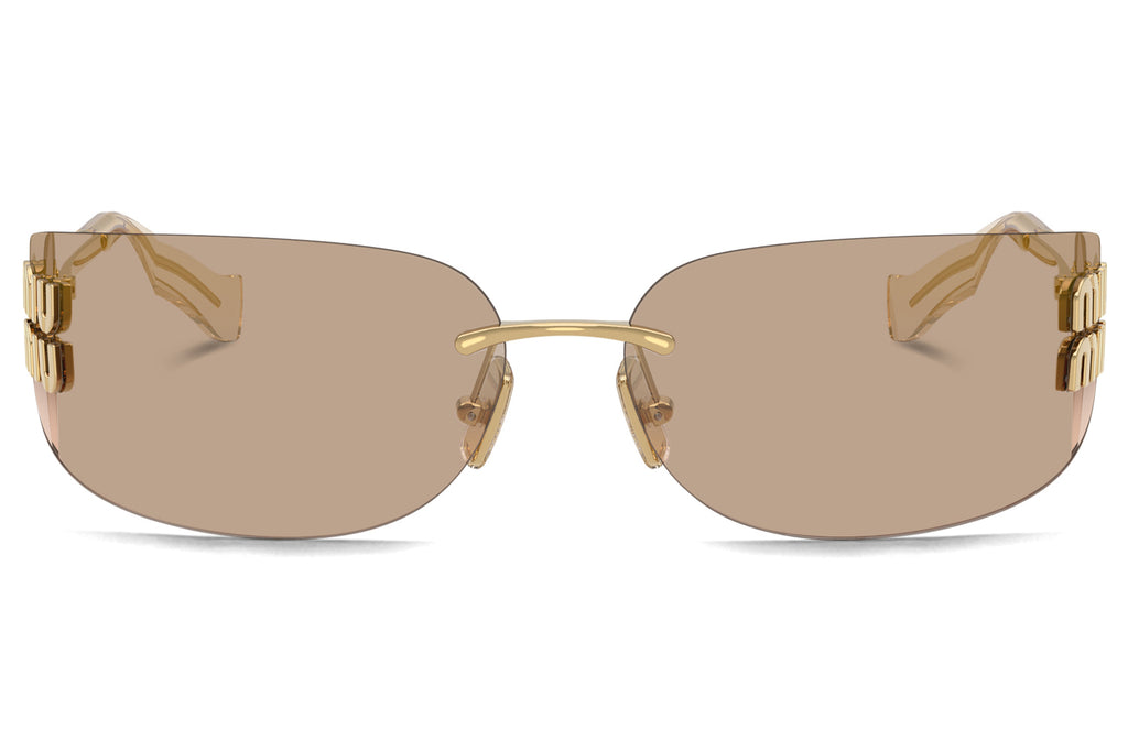 Miu Miu - MU A51S Sunglasses Gold with Bronze Mirror Gradient Lenses (5AK20P)