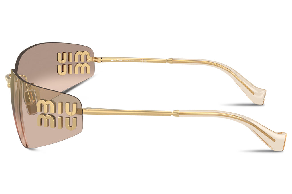 Miu Miu - MU A51S Sunglasses Gold with Bronze Mirror Gradient Lenses (5AK20P)