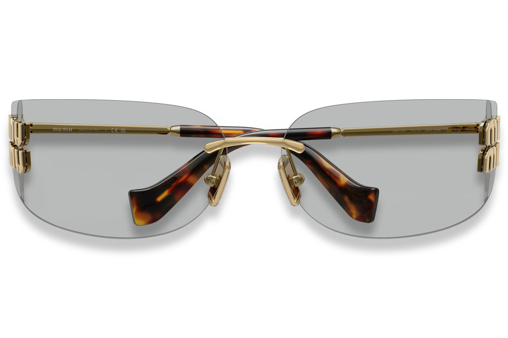 Miu Miu - MU A51S Sunglasses Gold with Light Grey Lenses (5AK50K)
