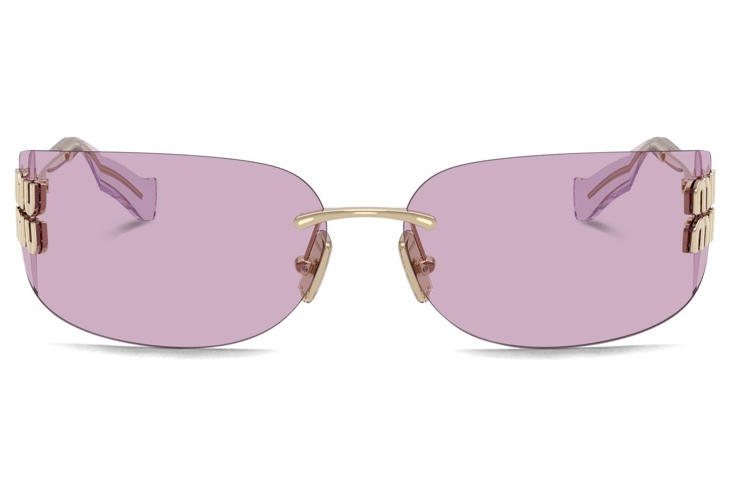 小物 2000's MIUMIU SUNGLASSES ROSE PURPLE Miu Miu® - MU A51S | Rimless Rectangle Metal Sunglasses