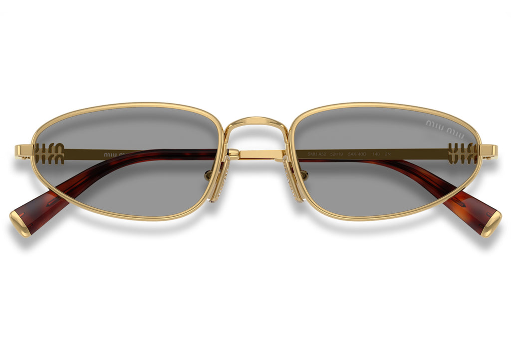 Miu Miu - MU A52S Sunglasses Gold with Grey Lenses (5AK40O)
