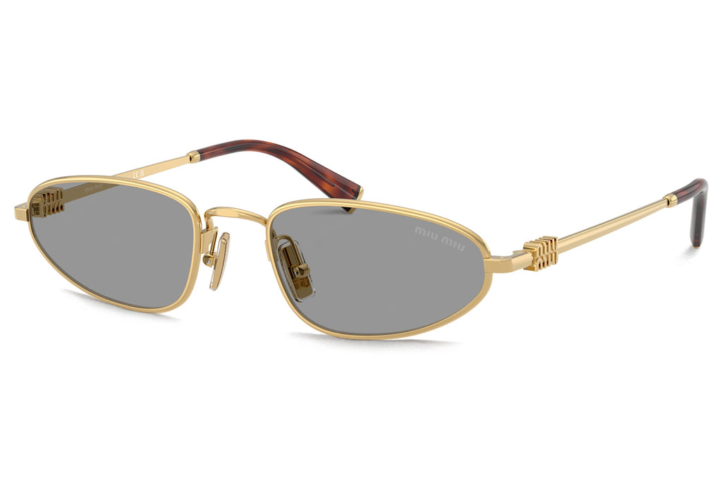 Miu Miu - MU A52S Sunglasses Gold with Grey Lenses (5AK40O)
