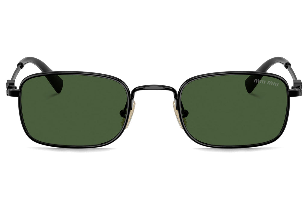 Miu Miu - MU A53S Sunglasses Black with Dark Green Lenses (1AB1I0)