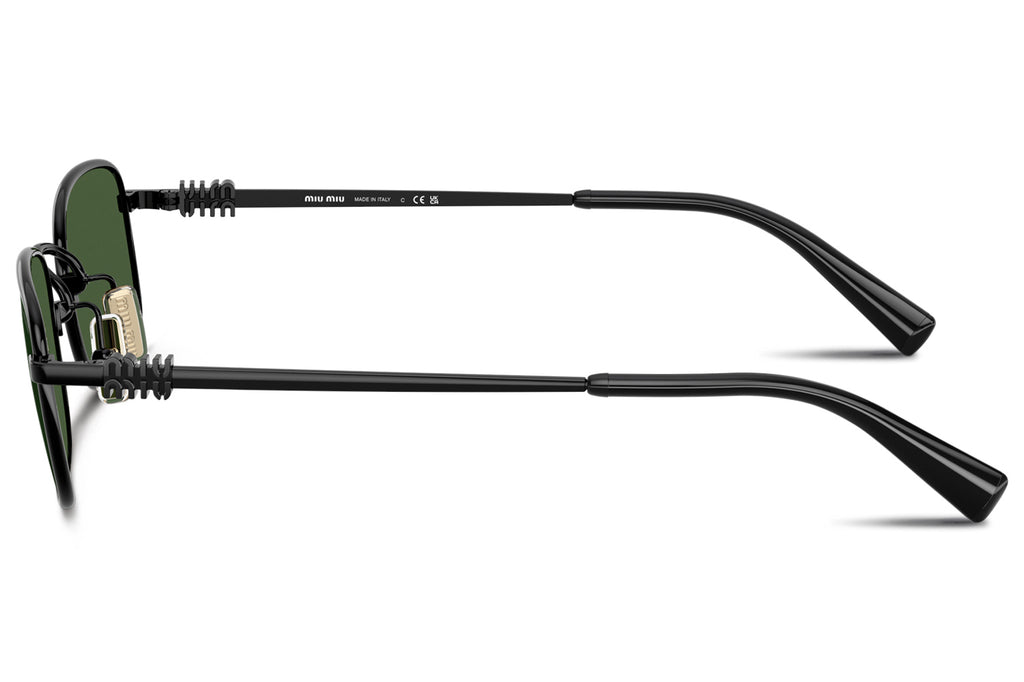 Miu Miu - MU A53S Sunglasses Black with Dark Green Lenses (1AB1I0)