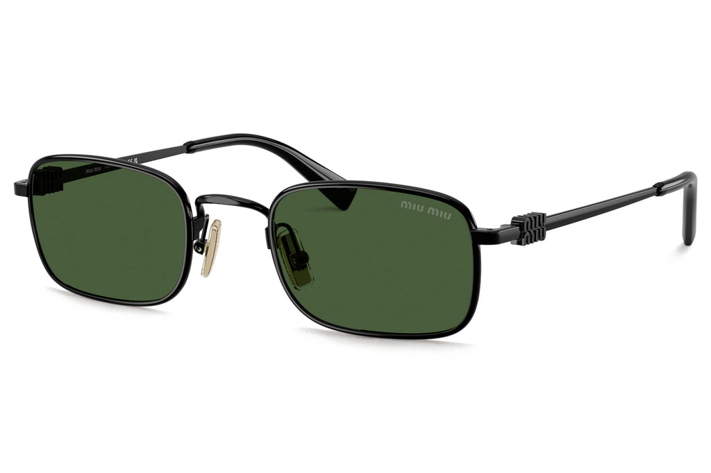 Miu Miu - MU A53S Sunglasses Black with Dark Green Lenses (1AB1I0)