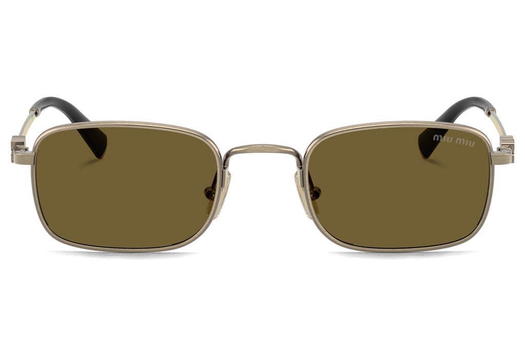 Miu Miu - MU A53S Sunglasses Old Gold with Dark Brown Lenses (26C09Z)