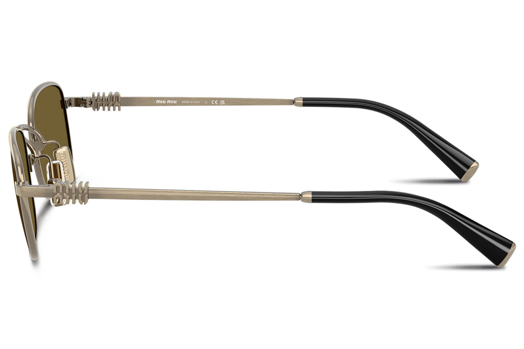 Miu Miu - MU A53S Sunglasses Old Gold with Dark Brown Lenses (26C09Z)
