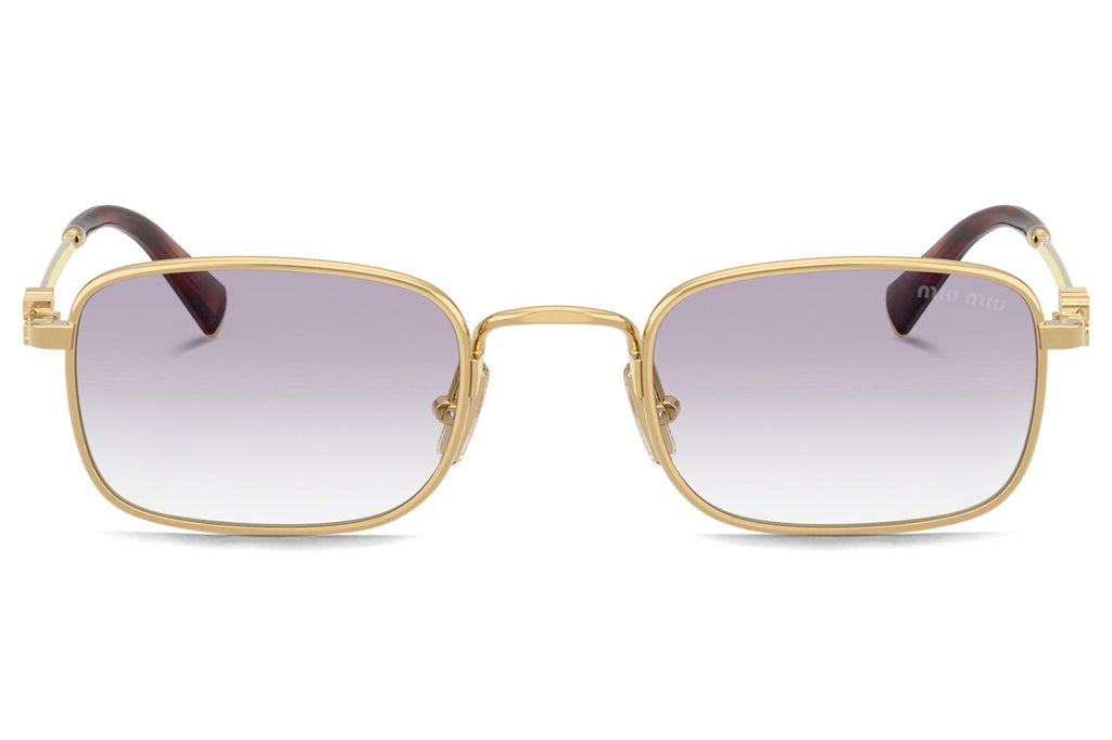 Miu Miu - MU A53S Sunglasses Gold with Clear Gradient Dark Grey Lenses (5AK04O)