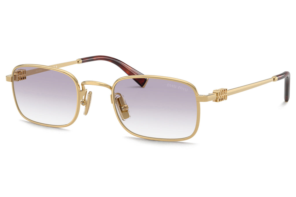 Miu Miu - MU A53S Sunglasses Gold with Clear Gradient Dark Grey Lenses (5AK04O)