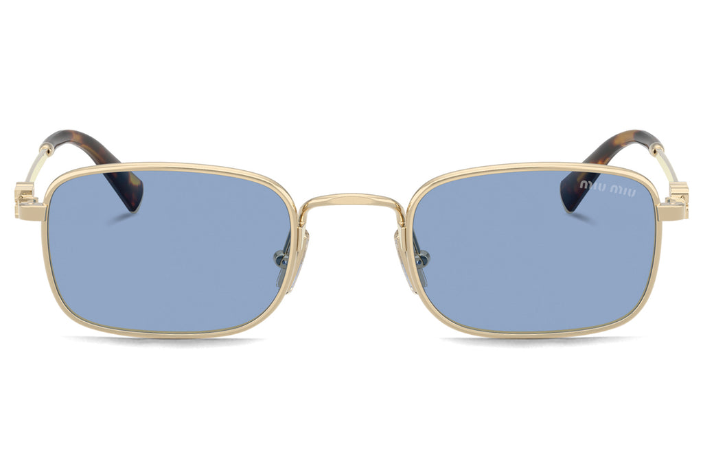 Miu Miu - MU A53S Sunglasses Pale Gold with Light Blue Lenses (ZVN60O)