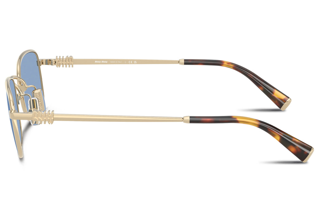 Miu Miu - MU A53S Sunglasses Pale Gold with Light Blue Lenses (ZVN60O)