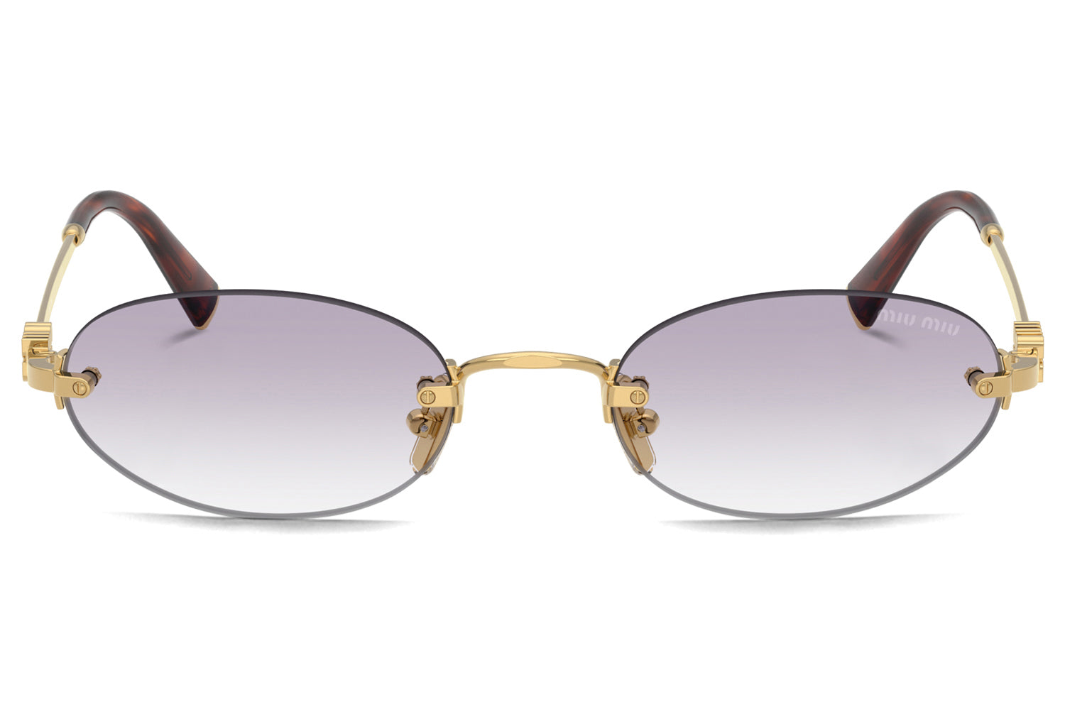 Miu Miu® - MU A54S | Rimless Oval Metal Sunglasses