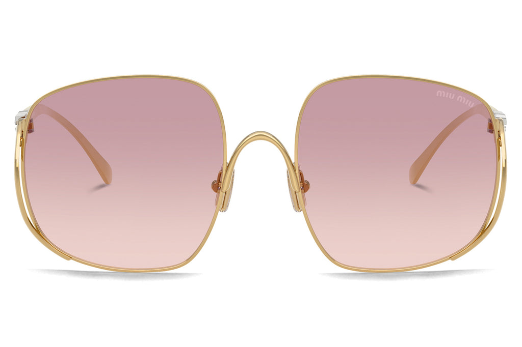 New MIU MIU Sunglasses MU A57S 5AK40S Gold Metal Square Oversized Gradient Lens Miu Miu MU A57S Metal Square Sunglasses | Neiman Marcus main image 4