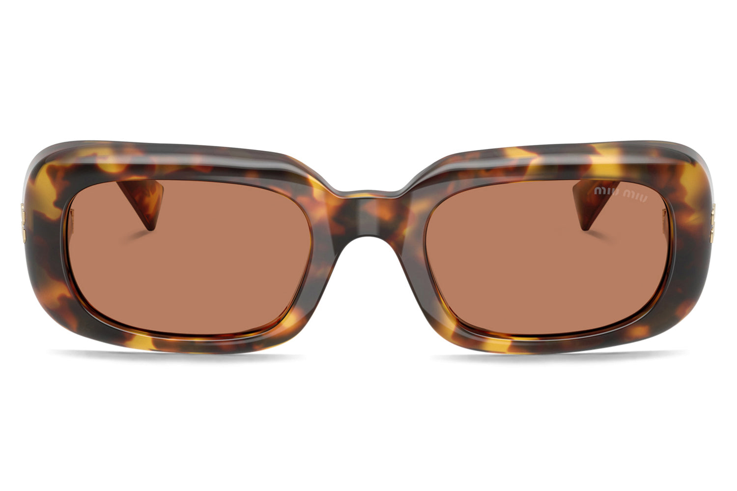 miu miu ロゴ オーバーサイズ サングラス ブラウン Miu Miu® - MU B13S | Rectangular Acetate Sunglasses