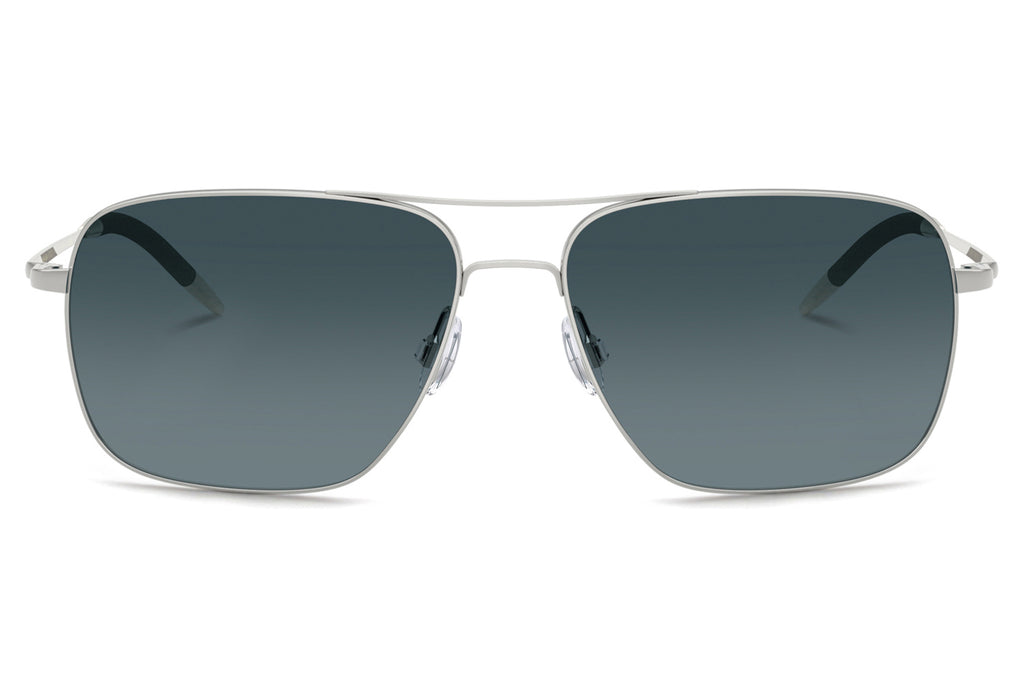 Oliver Peoples - Clifton (OV1150S) Sunglasses Silver with Clear Gradient Blue Lenses