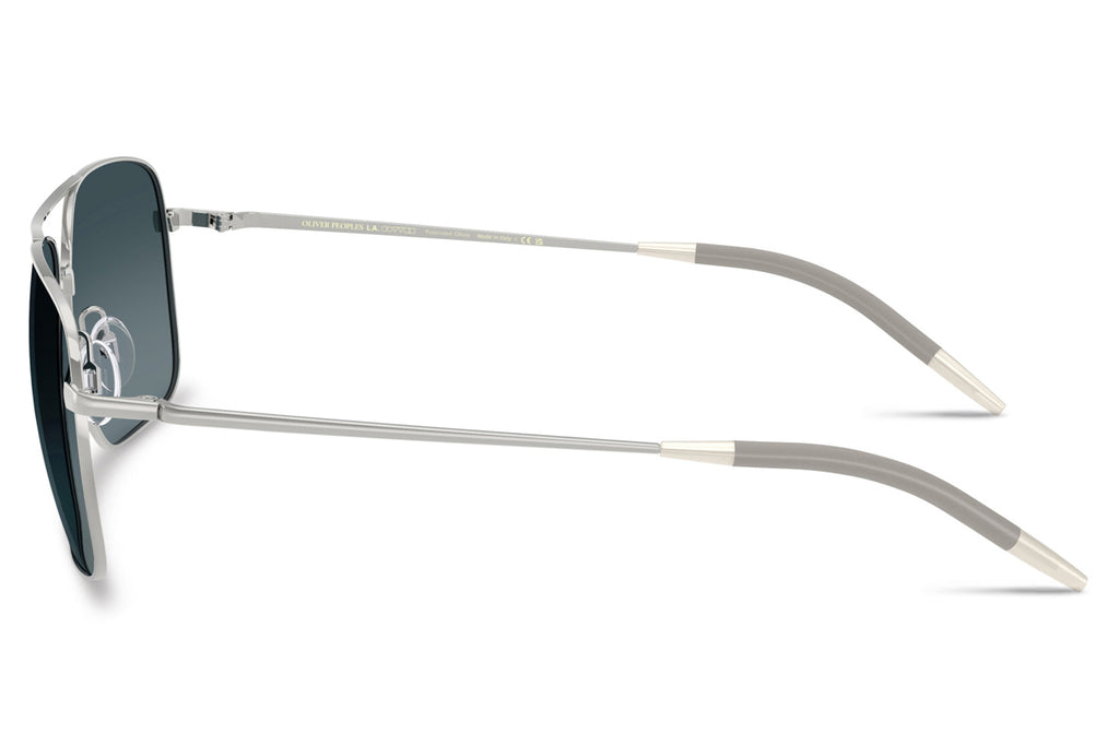 Oliver Peoples - Clifton (OV1150S) Sunglasses Silver with Clear Gradient Blue Lenses