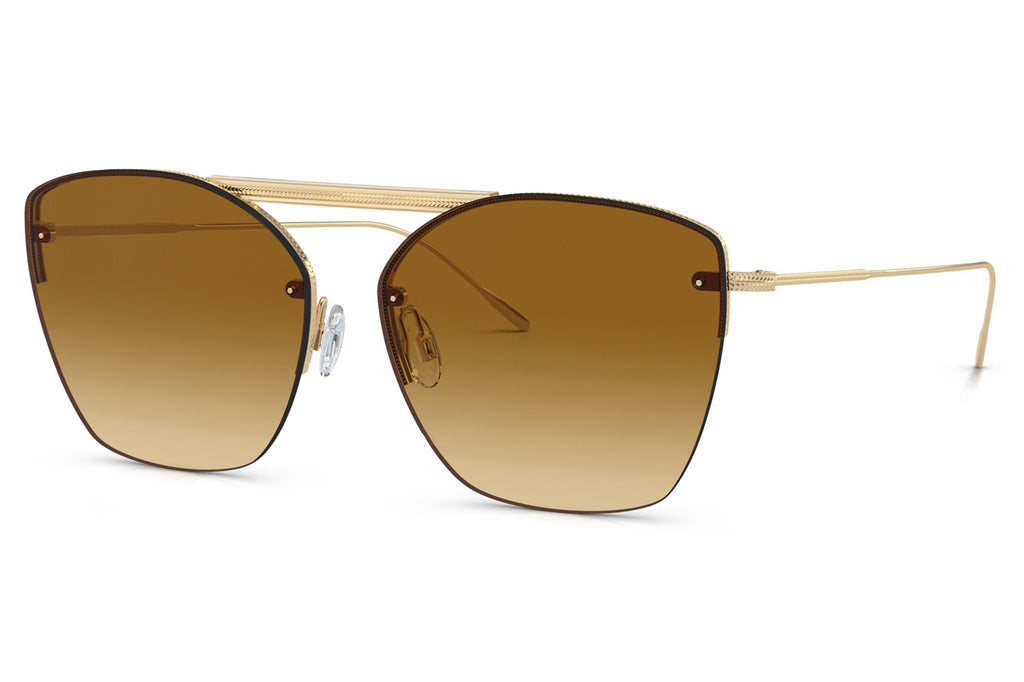 Oliver Peoples - Ziane (OV1217S) Sunglasses Gold/Buff Top Bar Amaret with Brown Lenses