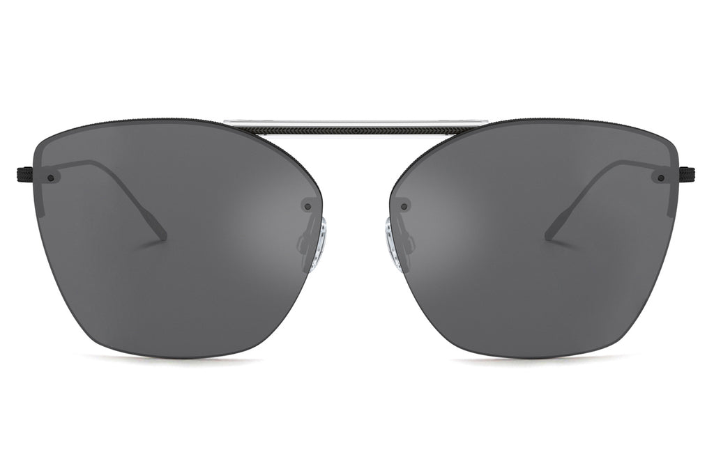 Oliver Peoples - Ziane (OV1217S) Sunglasses Matte Black/Crystal Top with Black Satin Mirror Lenses