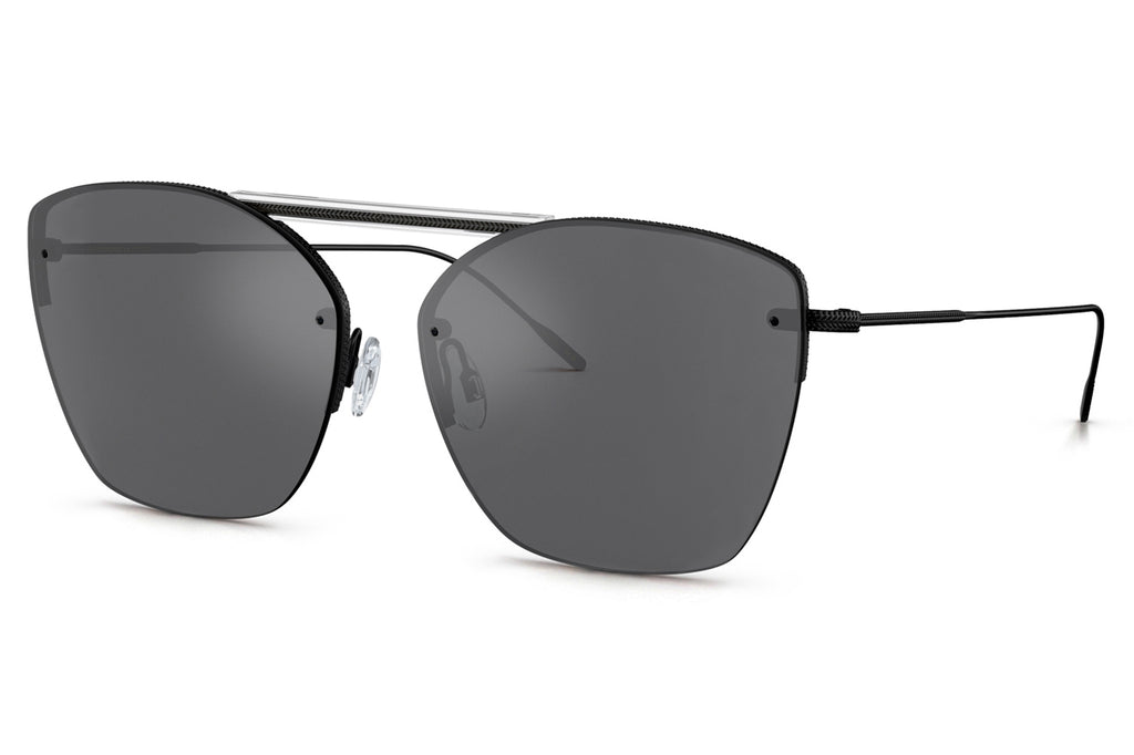 Oliver Peoples - Ziane (OV1217S) Sunglasses Matte Black/Crystal Top with Black Satin Mirror Lenses