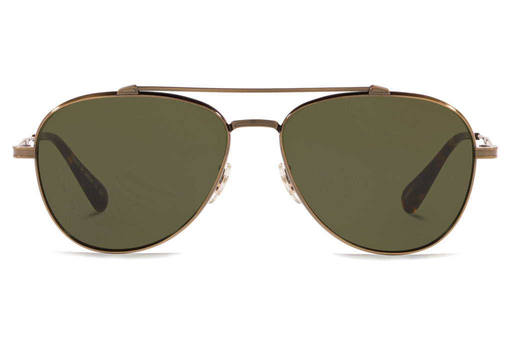 Oliver Peoples - Rikson (OV1266ST) Sunglasses Antique Gold with Green Lenses